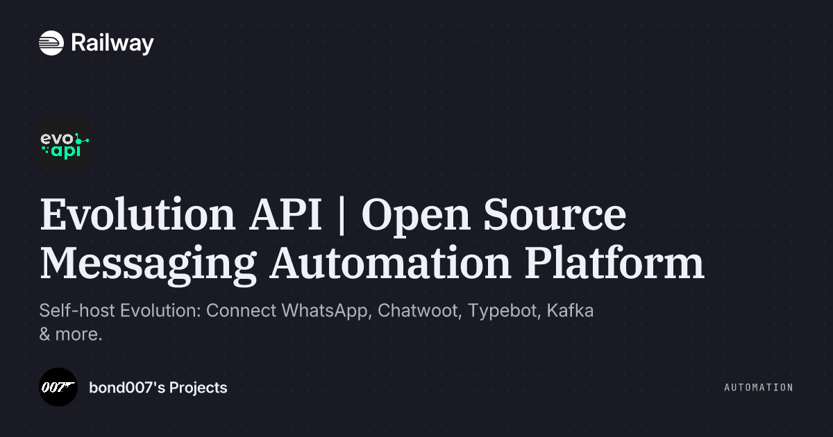 Open Source Exercise Api Deploy & Host Evolution API | Open Source Messaging Automation Platform ...