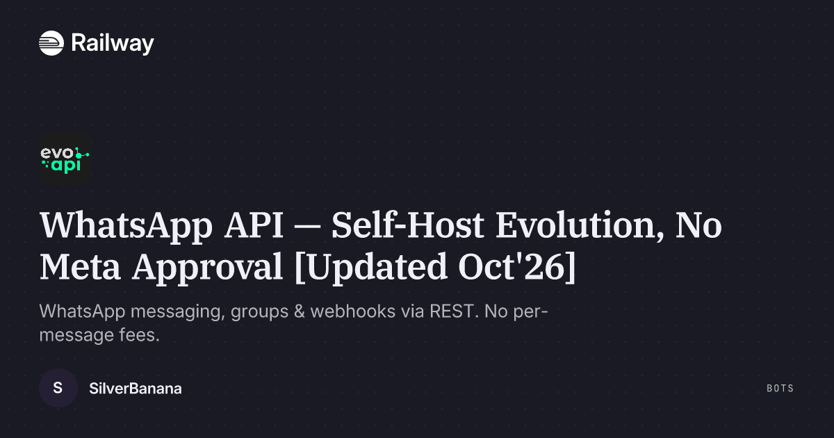 Gui For Postgresql Deploy & Host WhatsApp API — Self-Host Evolution, No Meta Approval ...